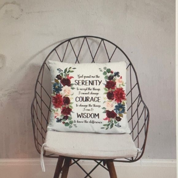 🙌SOLD🙌Ultimate Serenity Prayer Pillow& Pillow Case ThrowPillow 100% PolyesterNWT - Picture 9 of 10